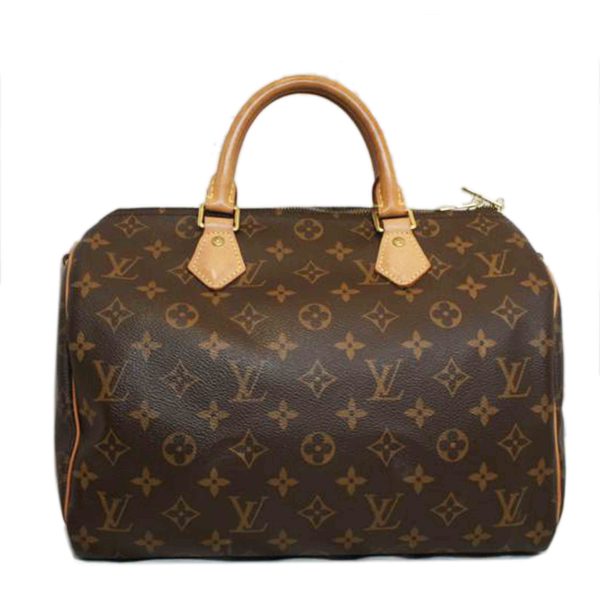 66703 1 Louis Vuitton Speedy Bandouliere Monogram Handbag Brown