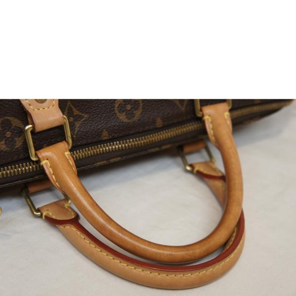 66703 4 Louis Vuitton Speedy Bandouliere Monogram Handbag Brown