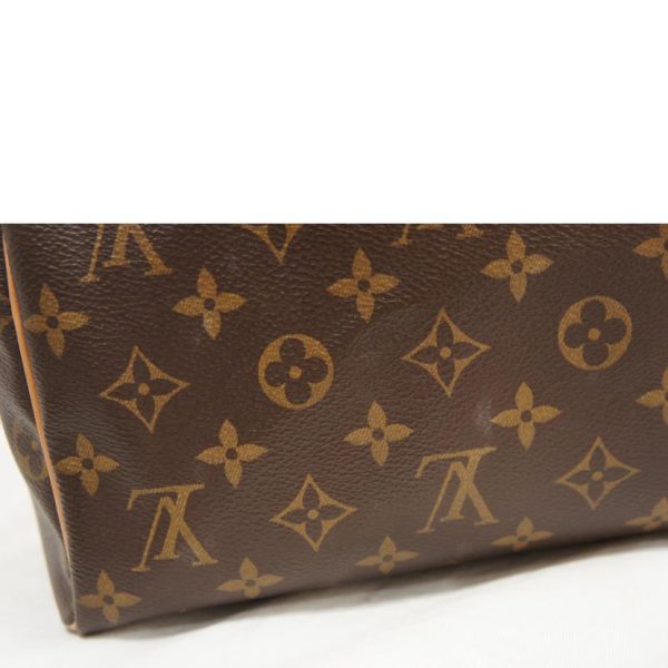 66703 9 Louis Vuitton Speedy Bandouliere Monogram Handbag Brown