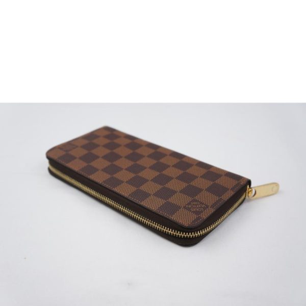 66805 3 Louis Vuitton Zippy Wallet Damier Ebene Brown