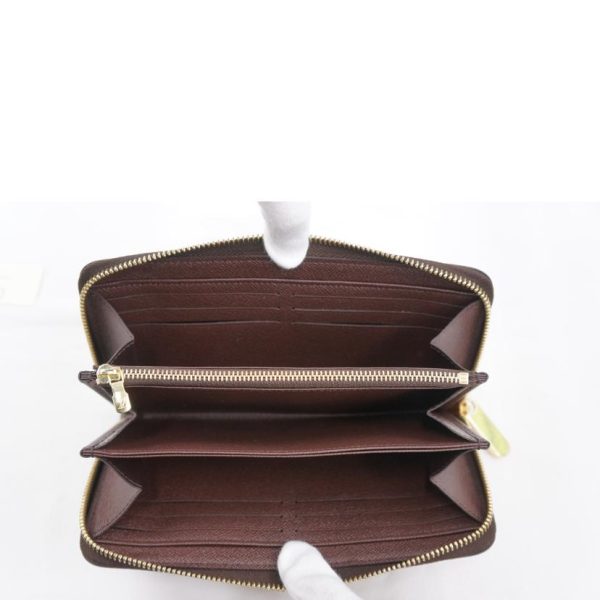 66805 4 Louis Vuitton Zippy Wallet Damier Ebene Brown