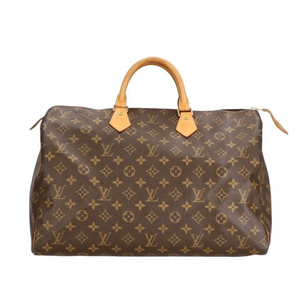 66839 2 Louis Vuitton Speedy 40 Monogram Canvas Bag Brown