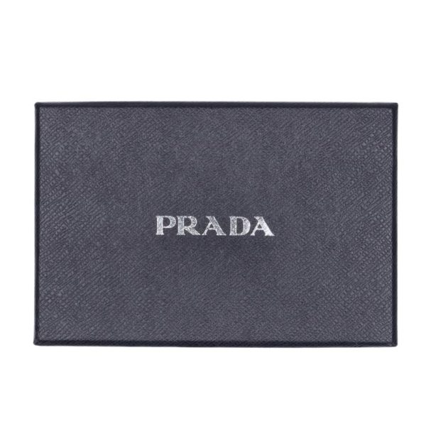 66887 7 Prada Saffiano Bi Fold Wallet Black