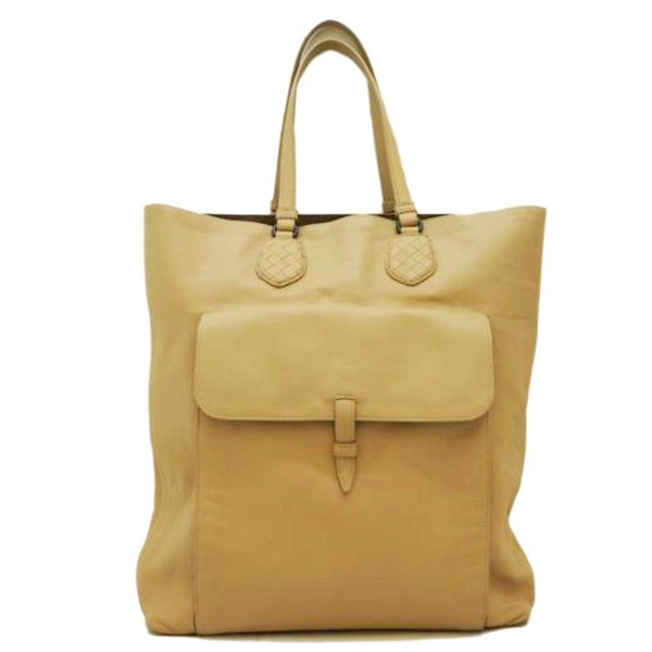 66893 1 Bottega Veneta Leather Tote Bag Yellow