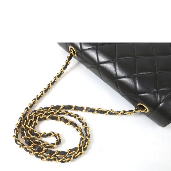 66902 3 Chanel Diana Matelasse Chain Shoulder Bag Black