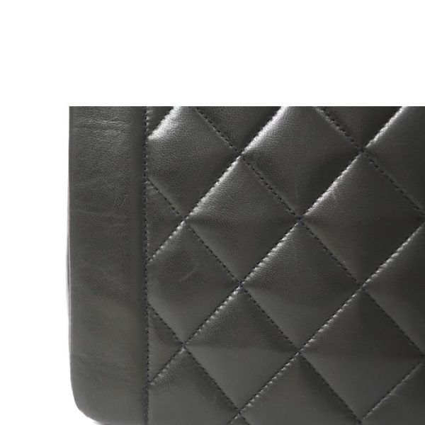 66902 9 Chanel Diana Matelasse Chain Shoulder Bag Black