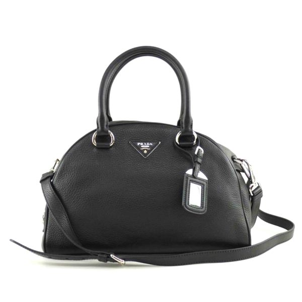 66995 1 Prada Leather Handbag Black