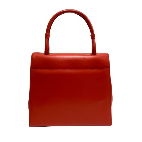 669a668 33446 4 Loewe Anagram Logo Metal Leather 2way Shoulder Bag Red