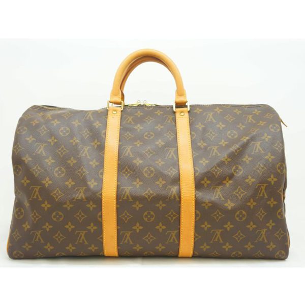 67012 1 Louis Vuitton Keepall 50 Duffel Bag Monogram Brown