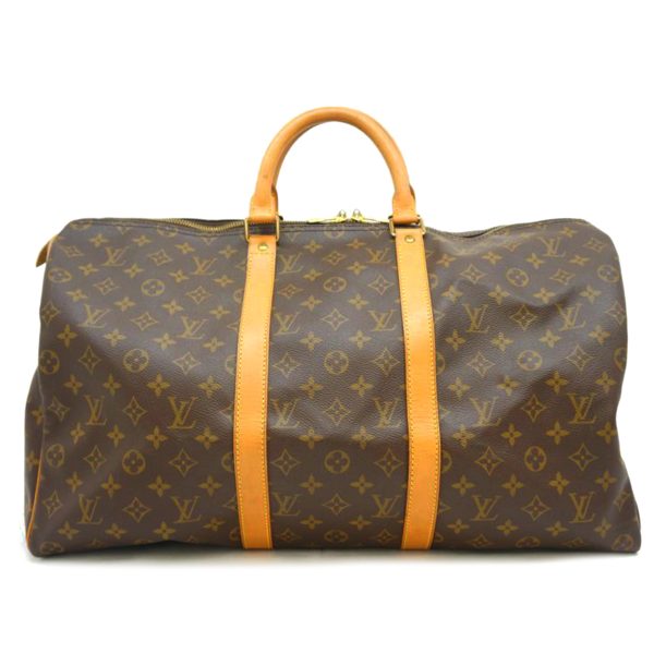 67012 2 Louis Vuitton Keepall 50 Duffel Bag Monogram Brown