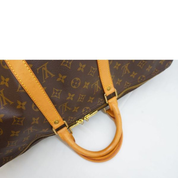 67012 4 Louis Vuitton Keepall 50 Duffel Bag Monogram Brown