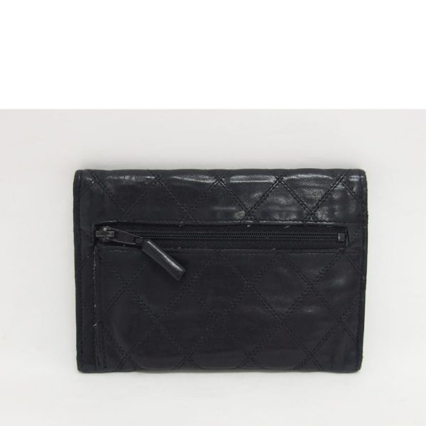 67041 2 Chanel Bicolore Coin Card Case Black