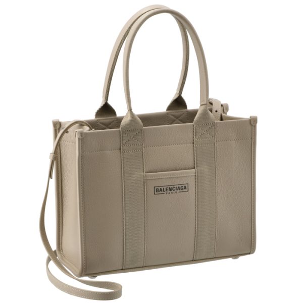 6714022103a2906 Balenciaga Small Hardware Shopping Bag Beige Taupe