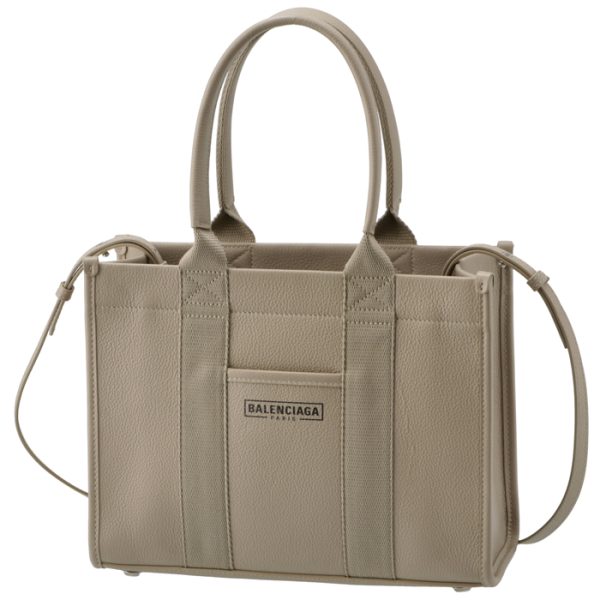 6714022103a2906 1 Balenciaga Small Hardware Shopping Bag Beige Taupe