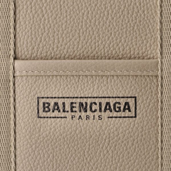 6714022103a2906 4 Balenciaga Small Hardware Shopping Bag Beige Taupe