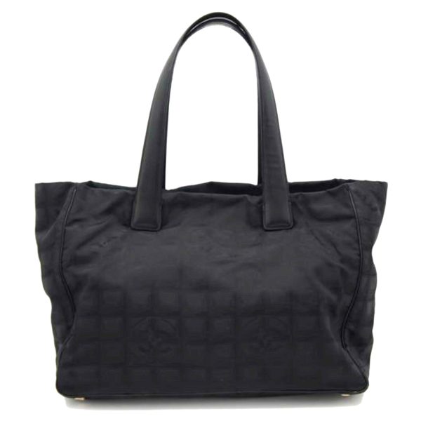 67201 1 Chanel Travel Line Tote Bag Black