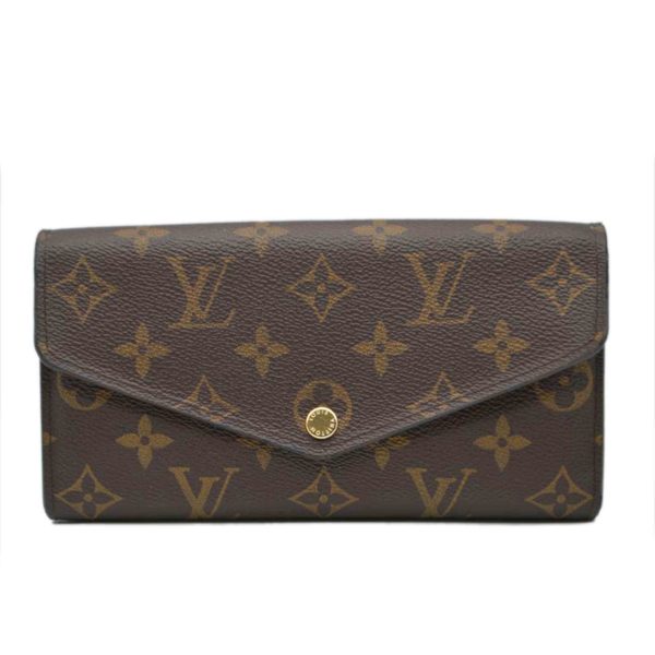 67201 1 Louis Vuitton Portefeuil Sara New Model Monogram Wallet Brown