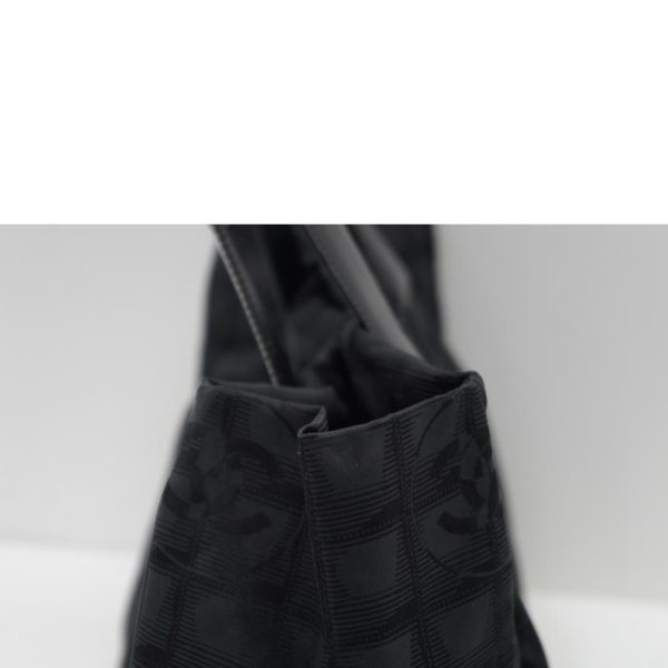 67201 10 Chanel Travel Line Tote Bag Black