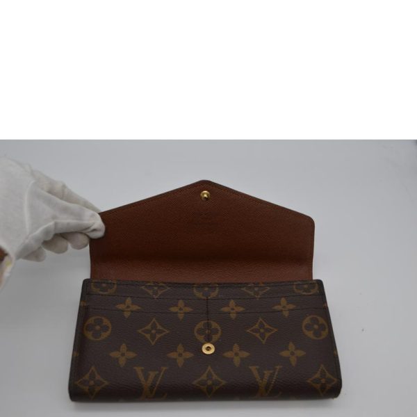 67201 4 Louis Vuitton Portefeuil Sara New Model Monogram Wallet Brown