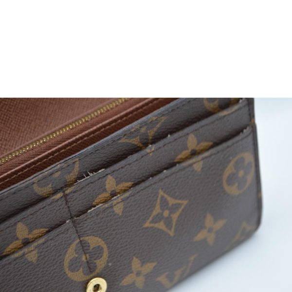 67201 7 Louis Vuitton Portefeuil Sara New Model Monogram Wallet Brown