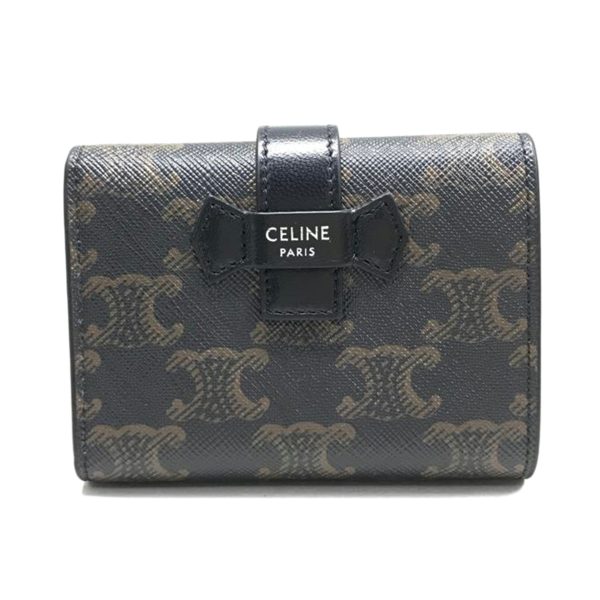 67239 1 Celine Triomphe Trifold Wallet Bag