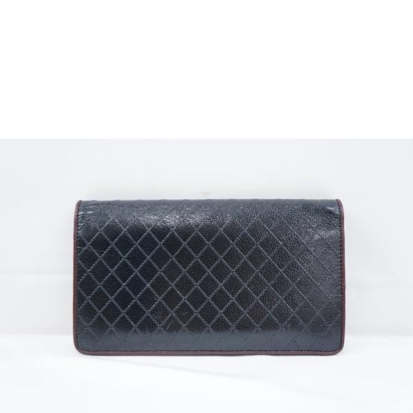 67243 2 Chanel Bicolor Long Wallet Black