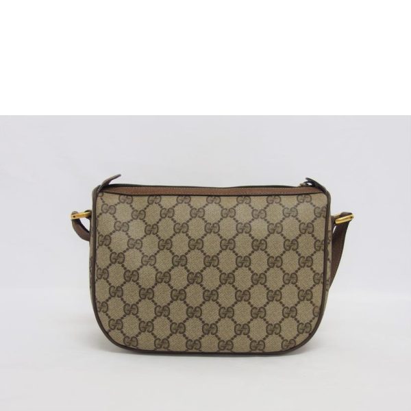 67263 2 Gucci Old Gucci Sherry Line Leather Shoulder Bag Brown