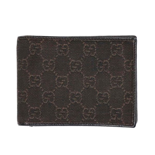 67355 1 Gucci GG Canvas Bifold Wallet Brown