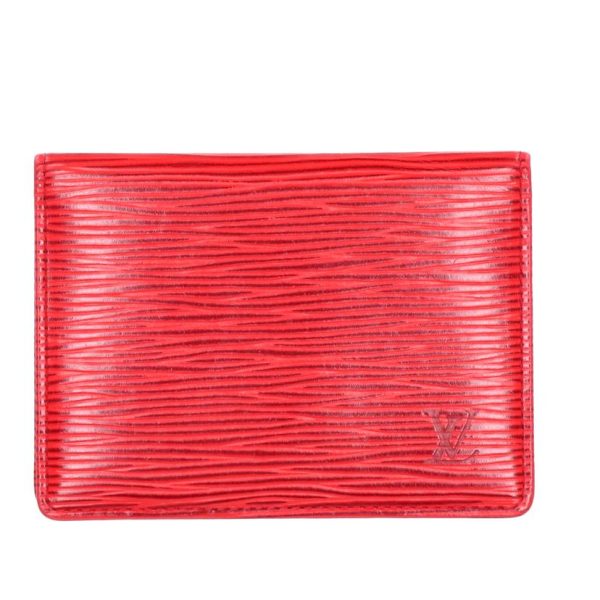 67415 6 Louis Vuitton Porte 2 Cult Vertical Epi Wallet Red