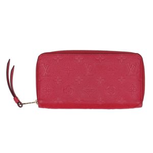 67447 1 Louis Vuitton Clemence Long Wallet Fuchsia Brown