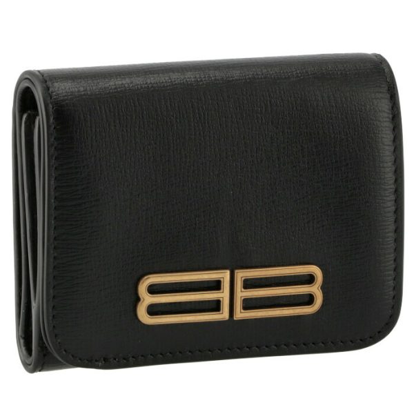 6748422101o1000 Balenciaga Gossip Mini Wallet Black