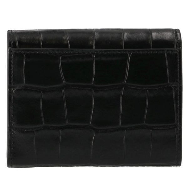 67484223ec71000 2 Balenciaga Croco Gossip Zip Mini Wallet Black