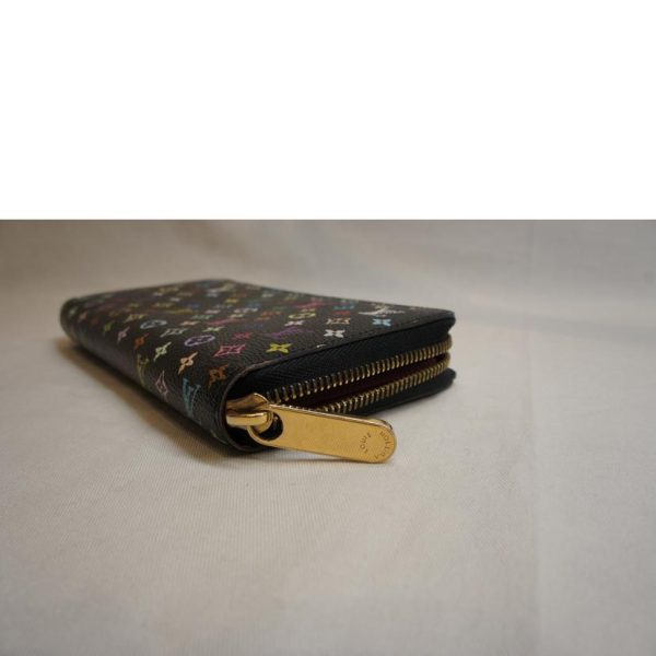 67508 6 Louis Vuitton Zippy Wallet Multicolor Canvas Wallet Noir