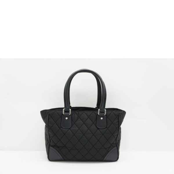 67514 2 CHANEL Paris New York Line Tote Bag Black