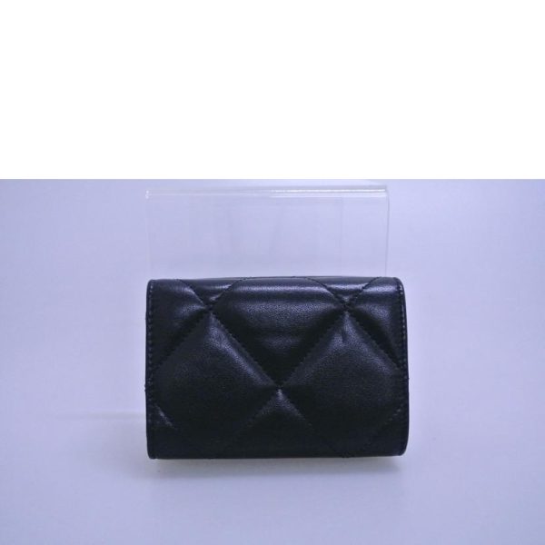 67545 2 Chanel Mini Wallet Tri Fold Wallet Black