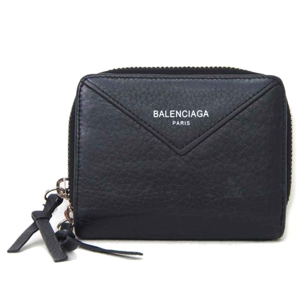 67565 1 Balenciaga Paper Bill Fold Wallet Black