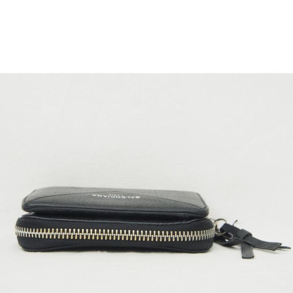 67565 5 Balenciaga Paper Bill Fold Wallet Black