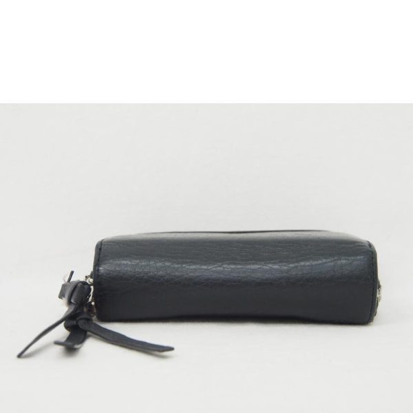 67565 6 Balenciaga Paper Bill Fold Wallet Black