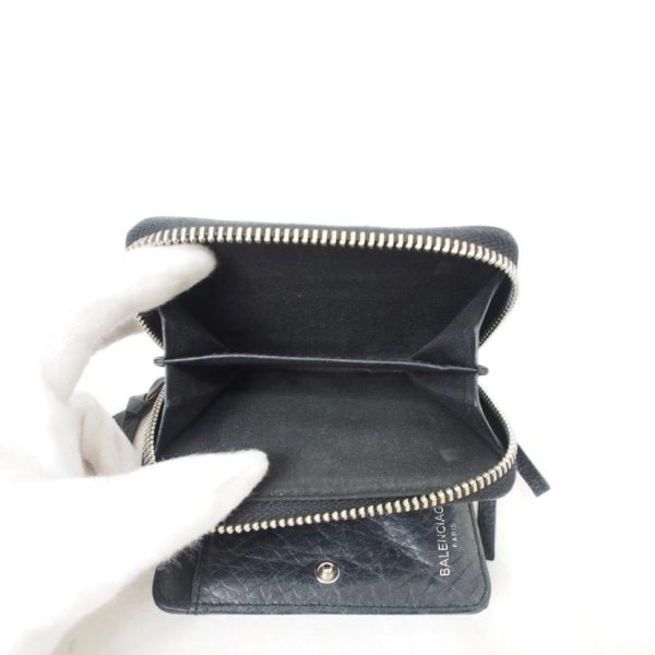 67565 8 Balenciaga Paper Bill Fold Wallet Black