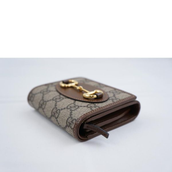 67656 3 Gucci GG Supreme Horsebit Wallet