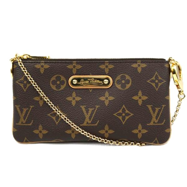 67670 1 Louis Vuitton Pochette Mila MM Monogram Clutch Bag Brown