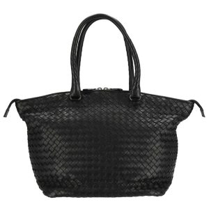 67814 1 PRADA Round Tote Bag Black