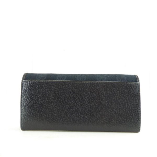 67992 2 Gucci GG Canvas Leather Long Wallet