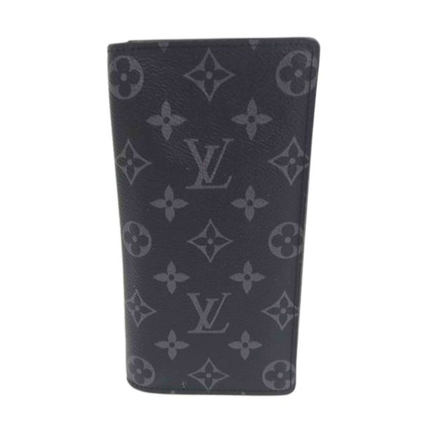 67997 1 Louis Vuitton Portefeuil Brazza Monogram Eclipse Wallet Black