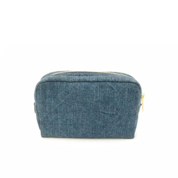 68074 2 Prada Denim Cosmetic Pouch Blue