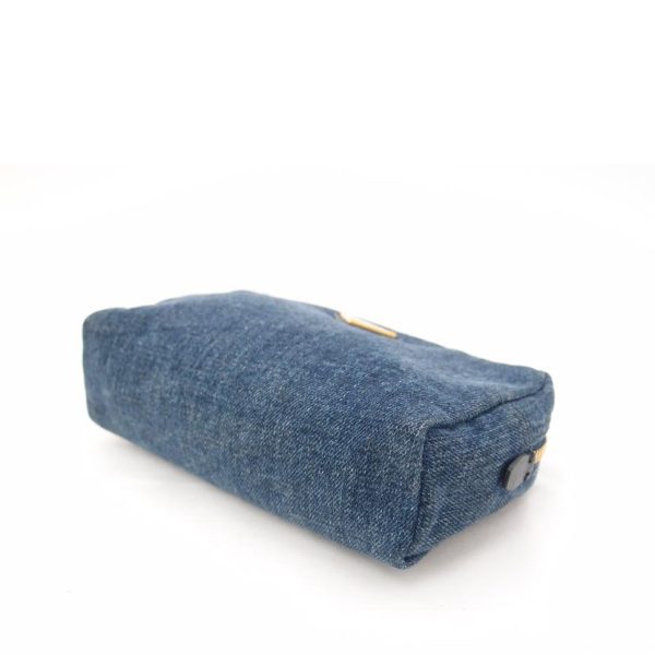 68074 4 Prada Denim Cosmetic Pouch Blue