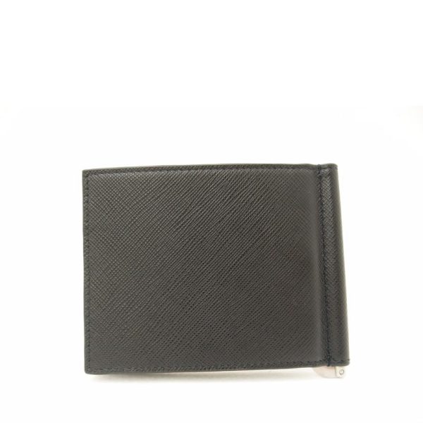 68081 2 Prada Saffiano Bifold Bill Compartment Black