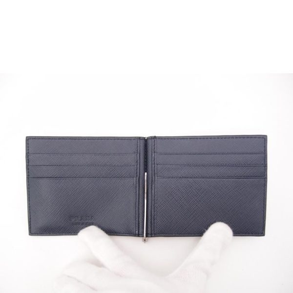 68081 4 Prada Saffiano Bifold Bill Compartment Black