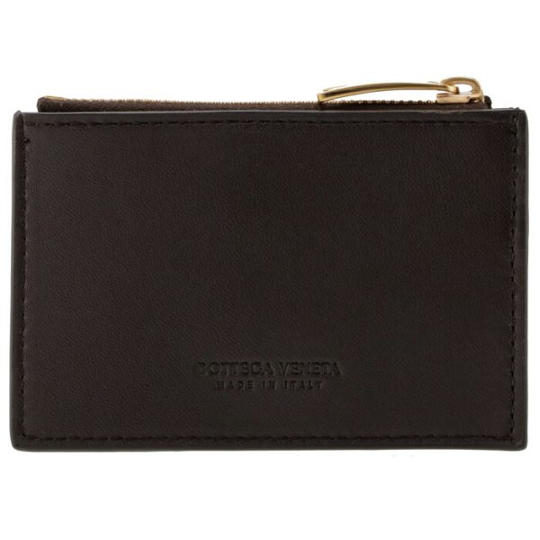 681009vcqc42132 2 Bottega Veneta Card Case Key Ring Intrecciato Dark Brown