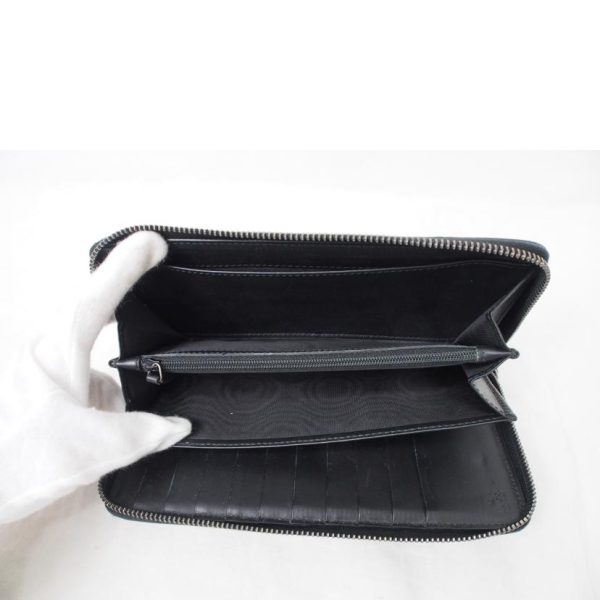 68357 7 GUCCI Guccissima Round Zipper Long Wallet